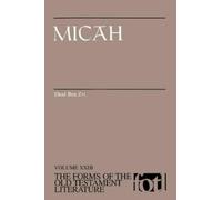 Ehud Ben Zvi Micah (Tascabile) Forms of the Old Testament Literature