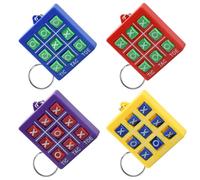 Ehuihuan 4 Pezzi Portachiavi Tic Tac Toe, Set Portachiavi Colorati per Ragazzi Ragazze, Portachiavi Gioco Tris per Bambini, Portachiavi Divertenti per Regali Bambini