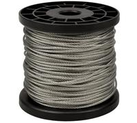 Ehuihuan Cavo Acciaio 2mm, 60m Corda Fil di Ferro per Recinzioni, Filo Acciaio Inox, Filo Metallico per Appendere, Fune Metallica Cavo, Stainless Steel Picture Hanging Wire Rope per Sospensione Tende