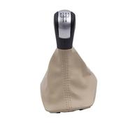 EHWLFVX Per Skoda Per Octavia 2 Per A5 Per A6 2004-2012 Pomello Del Cambio | Impugnatura Asta Cambio Stivale in pelle con leva a 5/6 velocità(B0419 5 Speed)