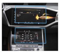 EHWLFVX Salvaschermo Per A6 Per A7 2018-2020 Per A8 Pellicola Protettiva Temperata Antigraffio Per Touch Screen Navigazione GPS Per Auto(UP and Down)