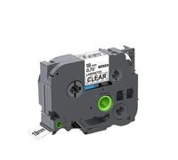 EHxCUF 1/3 PC nero su bianco e nero su nastro trasparente TZ-241 TZ-141 TZE141 TZE241 Compatibile con macchine a nastro laminata da 18 mm(1 PC Black on Clear)