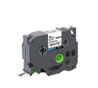 EHxCUF 1/3 PC nero su bianco e nero su nastro trasparente TZ-241 TZ-141 TZE141 TZE241 Compatibile con macchine a nastro laminata da 18 mm(1 PC Black on White)