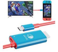 EhYoo - Cavo di conversione da USB tipo C a HDMI per TV docking Mode su Nintendo Switch, Samsung Dex Station e S21/S20/Note20/TabS7 4K e lungo 1,8 m per viaggi