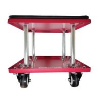 EHYSYN Sgabello da Officina Sgabello con Sedile Girevole, Sedia da Meccanico, 4 Ruote, Struttura in Acciaio, Vassoio, Strumento di Riparazione Auto, Mobile Carrello Meccanico