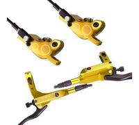 EHYSYN Tamburo Posteriori per Bicicletta Misura per AM Misura per Bicicletta Enduro E4 Misura per ZEE M8120 MTB Freno a Disco Idraulico a 4 Pistoni M840 con Cuscinetto di Raffreddamento(Pair Gold)
