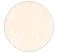 EIAOSI Fondo del Cesto nel Legno Naturale da 30 Cm con Foro, Base nel Legno Vuoto Circolare per Il Mestiere di Modellatore del Fondo della Borsa all'Uncinetto per Maglieria DIY