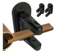 Eiarrnp serratura della porta di sicurezza maniglia della porta per bambini con adesivo, 2 pezzi di nero