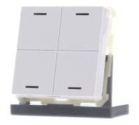EIB, KNX, Push Button Lite 63 4 volte, RGBW, neutro, finitura lucida Studio white