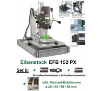Eibenstock Piastrelle-Trapano Efb 152 Px Set 6 Con Adattatore Corona 20 35 50 68