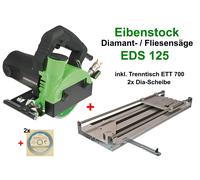 Eibenstock Sega Diamantata Eds 125 + Tavolo da Taglio Ett 700 Piastrelle 125 MM