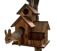 Eichhörnchen-Futterstation Im Freien - Lustiger Markisen Streifenhörnchen Futterspender | Eichhörnchen Picknickhaus Für Zuhause Spielplatz Mais Vögel Außenbereich Hof Garten Terrasse