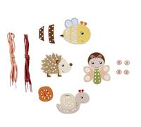 Eichhorn 100006846 - Gioco a Filo con 4 Animali, Diversi Livelli di difficoltà, promuove Le capacità motorie, Gioco educativo di Sostegno allo Sviluppo in Legno di faggio Certificato FSC, dai 3 Anni