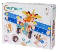 Eichhorn Construct - Set di 84 giocattoli da costruzione 2 in 1 per promuovere le capacità motorie e la comprensione della tecnica, combinabili con tutti i set, legno certificato FSC, dai 4 anni in su