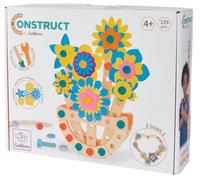 Eichhorn Construct - Vaso da fiori da 113 pezzi, per promuovere abilità motorie e creatività, decorazione floreale 2 in 1 fai da te, legno certificato FSC, dai 4 anni in su