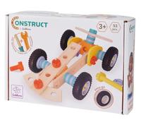 Eichhorn Construct veicolo da corsa - Set da 53 pezzi con ruote girevoli per promuovere le capacità motorie, legno certificato FSC, combinabile con altri set, dai 3 anni in su