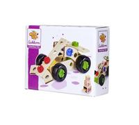 Eichhorn - Constructor Auto da Corsa Versatile, Giocattolo in Legno, 35 Pezzi, 3 Diverse Costruzioni, 100% Legno di faggio Certificato FSC, dai 3 Anni in su