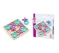 Eichhorn Games - Gioco Tic Tac Toe con Cornice in Legno, 10 Pietre di Diversi Colori e Forme, Dimensioni con Cornice 13 x 13 cm, in Legno di Betulla dai 3 Anni in su
