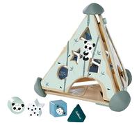 Eichhorn - Linea Panda - Piramide e Gioco di memo con Funzione Musicale e Pista a Sfera, da assemblare, 16 Pezzi, 33 x 33 x 38 cm, in Legno di Betulla, a Partire da 1 Anno