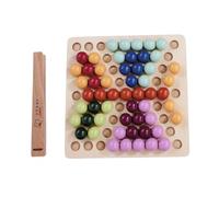 Eichhorn Montessori Perline assortite - Gioco educativo, promuove capacità motorie, concentrazione e mappatura dei Colori, in Compensato di Betulla, faggio e Tiglio Certificato FSC, dai 4 Anni in su