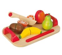 Eichhorn Wooden Cutting Food for Kids, Fruit Set with Chopping Board and Knife M