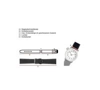 Eichmüller BandOh Orologio Bracciale Tessuto Jeans Nero Imbottito