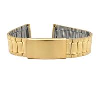 Eichmüller Cinturino per orologio in acciaio inox, 12/14/16/18/20 mm, argento e oro, 12 mm, Acciaio inossidabile, nessuna.