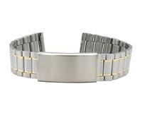 Eichmüller Cinturino per orologio in acciaio inox, 12/14/16/18/20 mm, argento e oro, 18 mm, Acciaio inossidabile, nessuna.