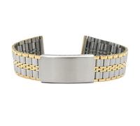 Eichmüller Cinturino per orologio in acciaio inox, 12/14/16/18/20 mm, argento e oro, 20 mm, Acciaio inossidabile, nessuna.