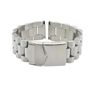 Eichmüller Cinturino per orologio in acciaio inox massiccio, 18/20/22/24 mm, argento e oro, 22 mm, Acciaio inossidabile, nessuna.