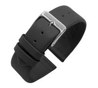 Eichmüller Cinturino per orologio in similpelle vegana, 14/16/18/20/22 mm, senza cuciture, colore: nero, marrone, grigio, bianco, blu, 18 mm, bucce di mela, nessuna.