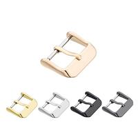 Eichmüller Fibbia in pelle con fibbia in acciaio inox/oro/rosa/nero/titanio massiccio, Pvd Rose, 22 mm