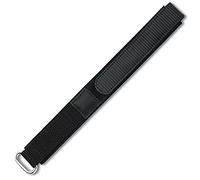 Eichmüller Tessile Orologio Bracciale con chiusura in adhesivo nero 16 mm