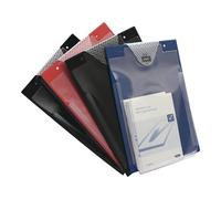 Eichner Cartellina portadocumenti con chiusura a strappo e cordoncino DIN A4, nera Quantità:10