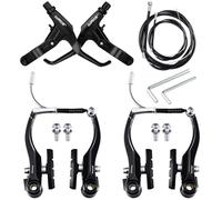 EICKMO Set completo di freni universali per bicicletta, freno anteriore e posteriore, freno interno ed esterno e leva del freno per mountain bike e bici da corsa (nero)