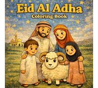 Eid Al Adha Coloring Book: Fun Islamic Coloring Pages with Sheep and Festive Scenes for Kids