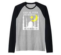 Eid al Fitr Mubarak 2026 Happy Eid for Muslims - Eid Mubarak Maglia con Maniche Raglan