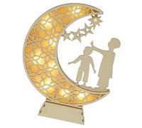 Eid Craft Night Light Ramadan Mubarak Lampa da tavolo a led in legno LED LED