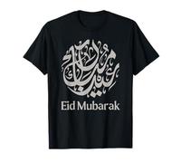 Eid Mubarak - Design a Mezzaluna con Calligrafia araba Maglietta