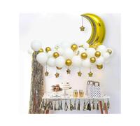 Eid Mubarak Moon Star Balloon Set Ramadan Decorations for Home Islamic Muslim Ramadan Kareem Party Ballon Globals Eid Decor 2023
