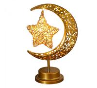 Eid Mubarak Ramadan Night Light Lamp For Muslim Islam Table Party DecorationMoon cane star hook style