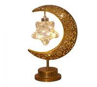 Eid Mubarak Ramadan Night Light Lamp For Muslim Islam Table Party DecorationMoon star hook style