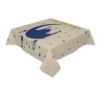 Eid Mubarak Tovaglia 60 x 90 cm impermeabile in poliestere | Copritavolo in poliestere resistente all'olio e facile da pulire per decorazioni per feste Ramadan.
