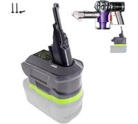EID Sostituzione per batteria Dyson V7 e V8, per batteria al litio Ryobi 18 V convertita in per aspirapolvere Dyson V7, V8 SV11 Animal Absolute Fluffy HEPA Cordless Stick Converter