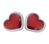 EIDASH Indicatori Direzione Specchietto 2 Pezzi Indicatori Direzione Laterali A Forma Cuore Rosso 12V Luce Accessoria Per Auto Camion E Rimorchi(Rosso)