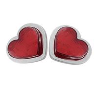 EIDASH Indicatori Direzione Specchietto 2 Pezzi Indicatori Direzione Laterali A Forma Cuore Rosso 12V Per Auto Camion Rimorchi(Rosso)