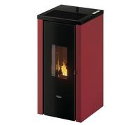 EIDER BIOMASA - Stufa a pellet Pegaso 8-7,77 kW - Riscaldamento fino a 150 m³ - Tramoggia 15 kg - Basso consumo 0,56 - 1,56 kg/h - Compatto 91 x 46 x 46 cm - Vetro pulito - Classe A+ - Silenzioso