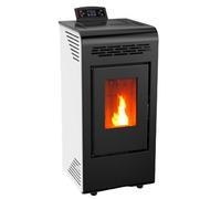 EIDER BIOMASA Stufa a pellet Power 9 Plus - 8,99 kW - Prestazioni 94% - Compatta 91 x 44 x 43 cm - Tramoggia 15 kg - Riscalda fino a 180 m³ - Consumo 1,09 - 1,66 kg/h - Classe A+