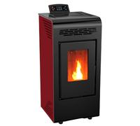 EIDER BIOMASA Stufa a pellet Power 9 Plus - 8,99 kW - Prestazioni 94% - Compatta 91 x 44 x 43 cm - Tramoggia 15 kg - Riscalda fino a 180 m³ - Consumo 1,09 - 1,66 kg/h - Classe A+