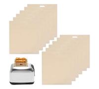 Eidoct 12 sacchetti grandi per tostapane, 19 x 17 cm, resistenti al calore, per tostapane e microonde, riutilizzabili, con rivestimento antiaderente, per panini con formaggio grigliato, toast, pizza e